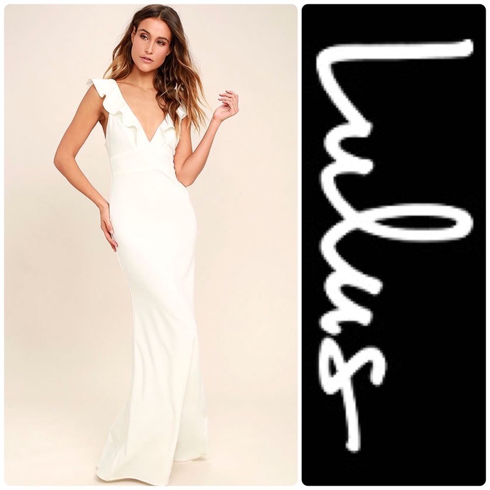 Lulus Perfect Opportunity ruffle mermaid dress